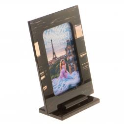 Рамка для фото 10х15 см черного из обсидиана