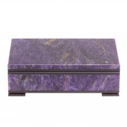 Шкатулка из чароита 12,5х8х4 см