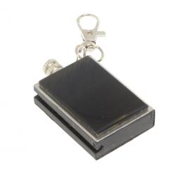 Брелок огниво "Вечная спичка" с накладкой из камня соколиный глаз