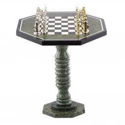 Шахматы "Великая Отечественная война" из змеевика