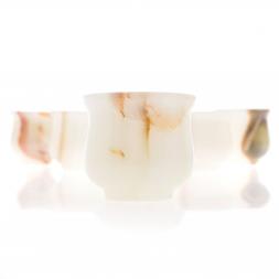 Набор стопок 50 мл для водки 6 шт камень оникс 5х5 см в коробке (2х2)