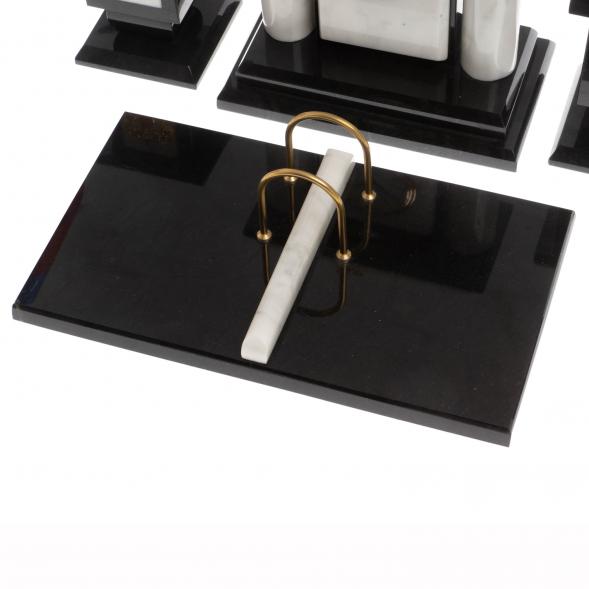 Настольный набор &amp;quot;Лев&amp;quot; из мрамора 129958