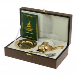 Кофейная пара "Малахитовая" фарфор 170 мл Златоуст