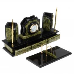 Настольный набор "Профессионал" камень змеевик