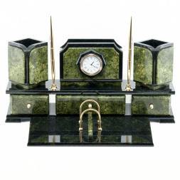 Настольный набор "Профессионал" камень змеевик