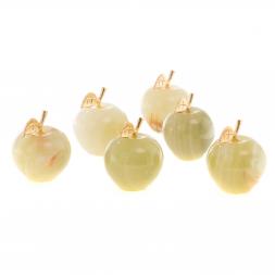 Сувенир "Яблоко" из зеленого оникса 4х4,5 см (1,5)