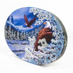 Картина из камня на подставке "Орел" 19х3,5х13 см