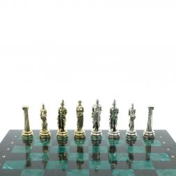Шахматы "Атлас" доска 44х44 см из змеевика