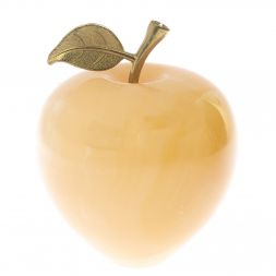 Яблоко из медового оникса 12х12х17 см (5)