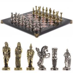Шахматы настольные "Александр Македонский" доска 36х36 см камень лемезит