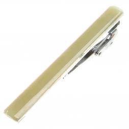 Зажим для галстука камень нефрит светло-зеленый