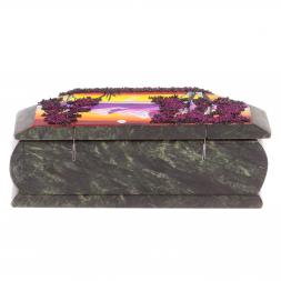 Шкатулка с расписной крышкой "Рассвет" 17х7,5х6 см