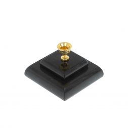 Подсвечник церковный двойной из черного змеевика (d6)