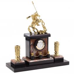 Настольный набор "Святой Георгий Победоносец" бронза креноид