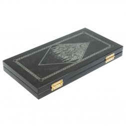 Нарды с гравировкой "Холмы / Роза ветров" камень гранит