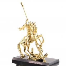 Настольный набор "Святой Георгий Победоносец" камень змеевик бронза