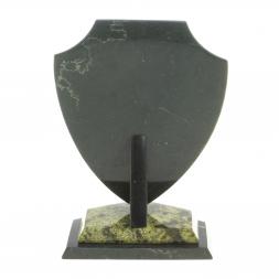 Часы сувенирные "Щит" малый камень змеевик