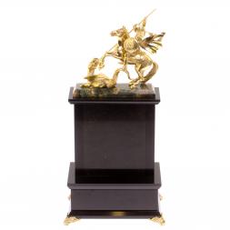 Часы "Георгий победоносец" камень офиокальцит