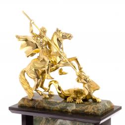 Часы "Георгий победоносец" камень офиокальцит