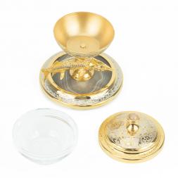 Икорница "Стерлядка" камень агат в подарочной упаковке Златоуст