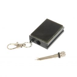 Брелок огниво "Вечная спичка" с накладкой из камня золотистый обсидиан 2,8х1,3х5 см