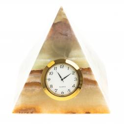 Декоративные часы из оникса «Пирамида» 10×10×11 см (4)