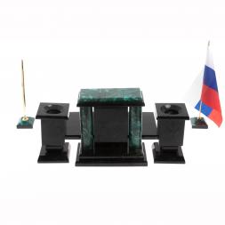 Настольный набор &amp;quot;Премьер&amp;quot; из змеевика