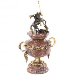 Бронзовый кубок "Георгий Победоносец" камень креноид