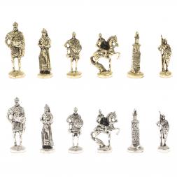 Сувенирные шахматы "Русь" доска 40х40 см шабровский змеевик