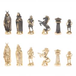 Шахматы из бронзы и мрамора "Викинги"