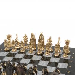 Шахматы из бронзы и мрамора "Викинги"