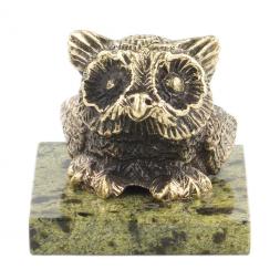 Статуэтка "Филин" бронза змеевик