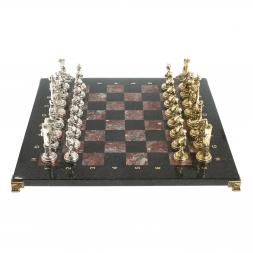 Шахматы "Дон Кихот" доска 36х36 см лемезит змеевик