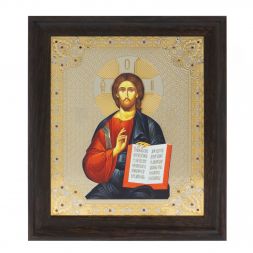 Икона гравюра &amp;quot;Спаситель&amp;quot; 24,5х28,5 см Златоуст