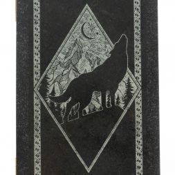 Нарды каменные "Волк и медведь. Роза ветров" из габбро-диабаза