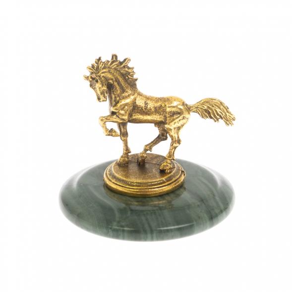 Статуэтка &amp;quot;Лошадка&amp;quot; на подставке из офиокальцита (металл) 130031