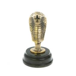 Статуэтка "Кобра" бронза на подставке из нефрита