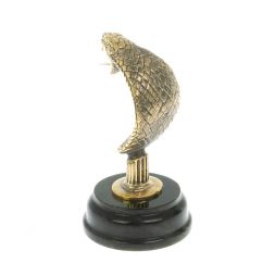 Статуэтка "Кобра" бронза на подставке из нефрита