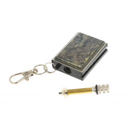 Брелок огниво "Вечная спичка" с накладкой из камня борнит 2,8х1,3х5 см
