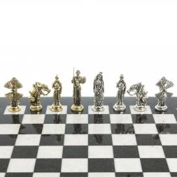 Шахматы "Дон Кихот" доска 36х36 см камень мрамор