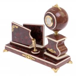 Настольный прибор "Компакт" лемезит, мрамор