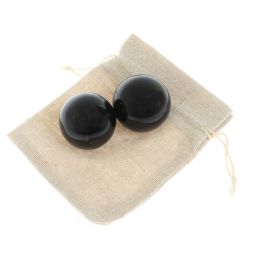 Шары для массажа 3,7 см из черного обсидиана