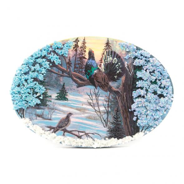 Панно из камня на подставке &amp;quot;Глухари&amp;quot; 116888