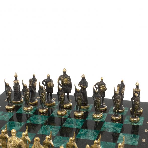 Шахматы подарочные &amp;quot;Русские&amp;quot; доска 40х40 см шабровский змеевик 126834