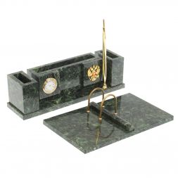 Настольный набор "Люкс" из шабровского змеевика