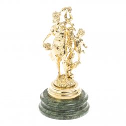 Бронзовая статуэтка "Весна" на шабровском змеевике