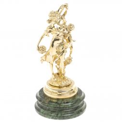 Бронзовая статуэтка "Весна" на шабровском змеевике