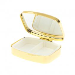 Таблетница на 2 отделения камень парагонит цвет золото