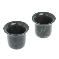 Кофейная пара из шабровского змеевика 7х7х6,5 см