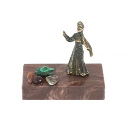 Сувенир статуэтка "Хозяйка медной горы" бронза камень лемезит